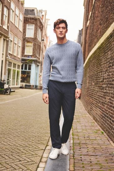Fine cable knit jumper discount