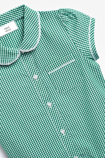 Green gingham school dress online