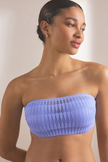 Blue/White Graphic Lace Strapless Multiway Bras 2 Pack