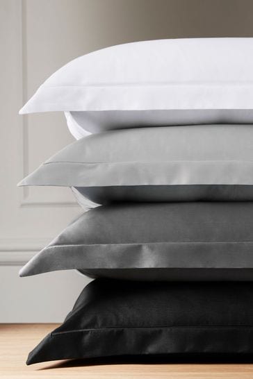 Grey cotton pillowcases cheap