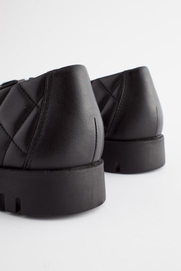 Quilted leather shoes on sale