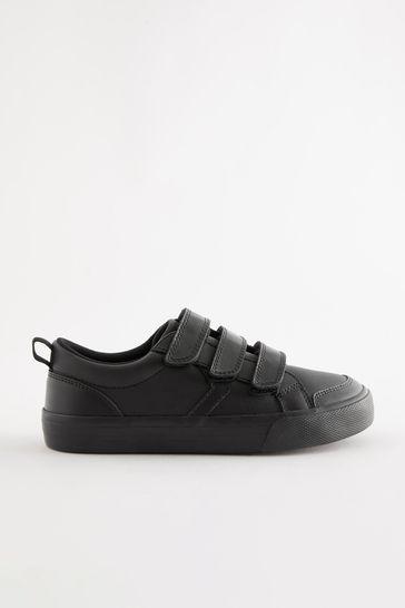 Adidas black school shoes with velcro online