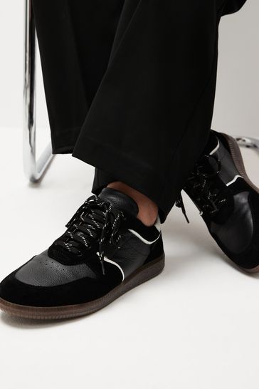 Retro leather trainers online