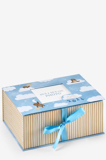 Blue Boy Born in 2024 Keepsake Box