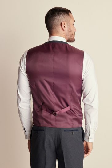 Navy textured waistcoat deals