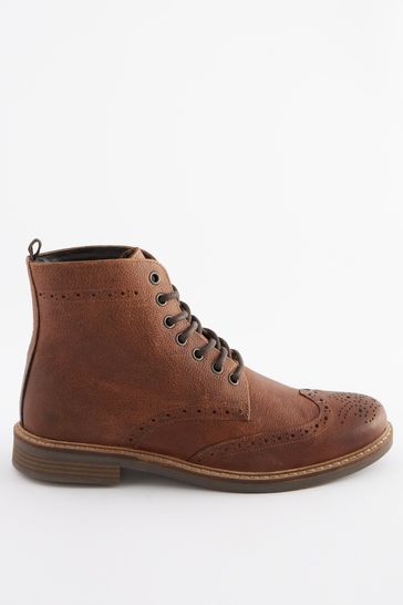 Barbour mens black belsay brogue boots on sale