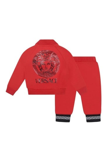 Versace Baby Boys Red Cotton Logo 