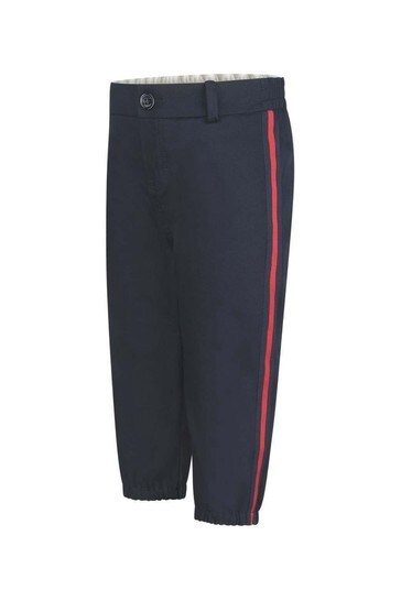 Baby Boys Navy Blue Cotton Trousers