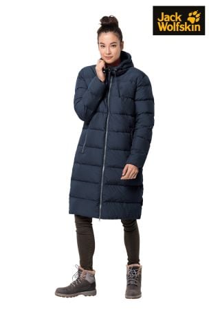 jack wolfskin long down coat