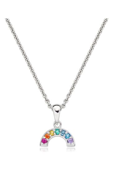 Cubic Zirconia Rainbow Necklace 