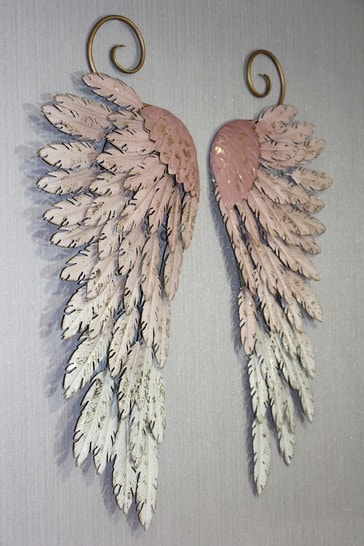 Metallic Pink Angel Wings Wall Art By Arthouse From The Next Uk - Rose Gold Metal Wall Art Uk