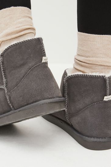 Buy Faux Fur Lined Suede Slipper Boots from Next