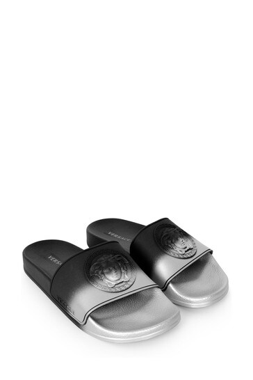 black and silver sliders
