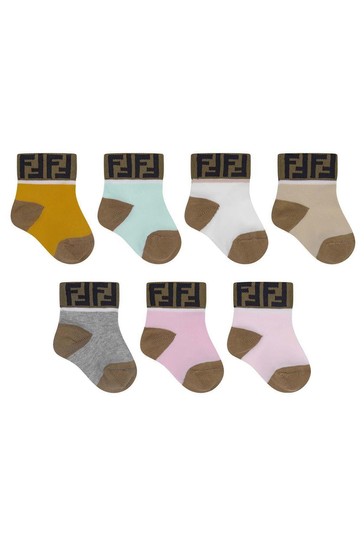 Baby Girls Multicoloured Cotton Socks 