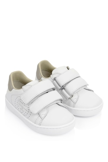 White Leather New Ace Velcro Trainers 