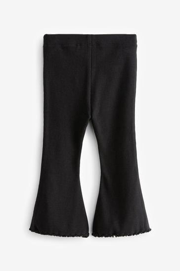 Black Rib Flare Leggings (3mths-7yrs)