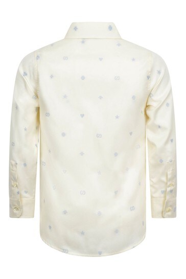Boys White Cotton Oxford Shirt