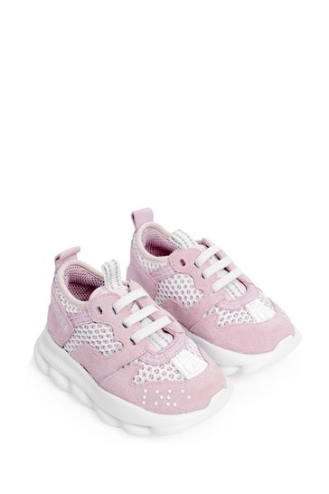 pink mesh trainers