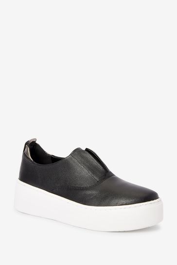 Leather platform slip on sneakers online