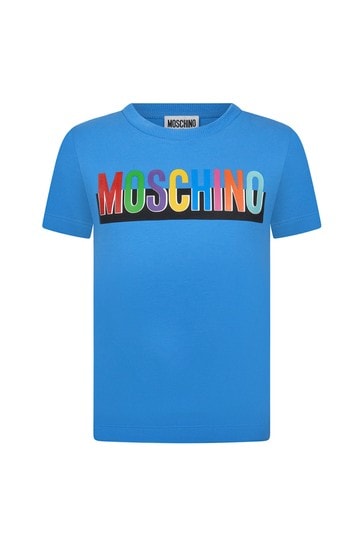 Moschino Boys Blue Cotton T-Shirt 