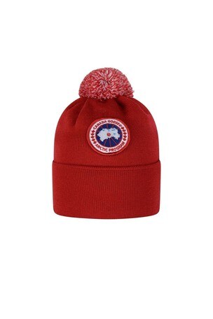 قبعة Toque بوم ميرينو حمراء من Canada Goose
