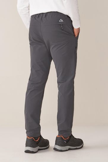 Dark Grey Slim Shower Resistant Walking Trousers