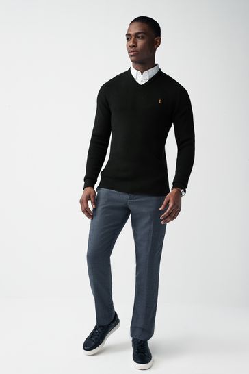 Men's v neck jumper with mock shirt store