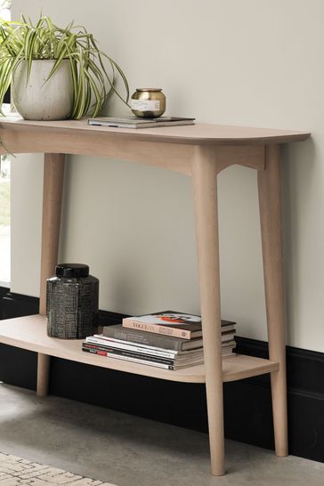 Dansk Scandi Console Table With Shelf, Extra Tall Console Table Uk