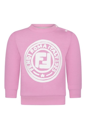 pink logo sweater