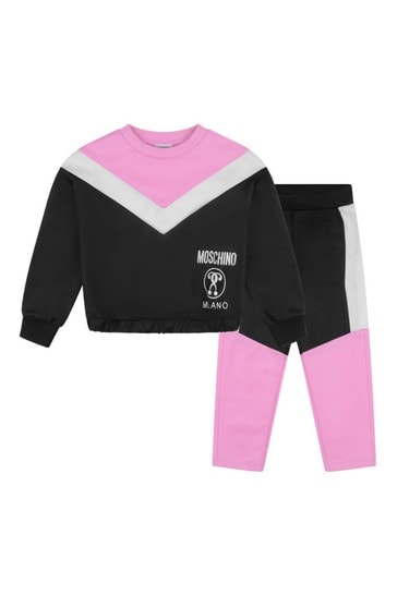 pink moschino tracksuit