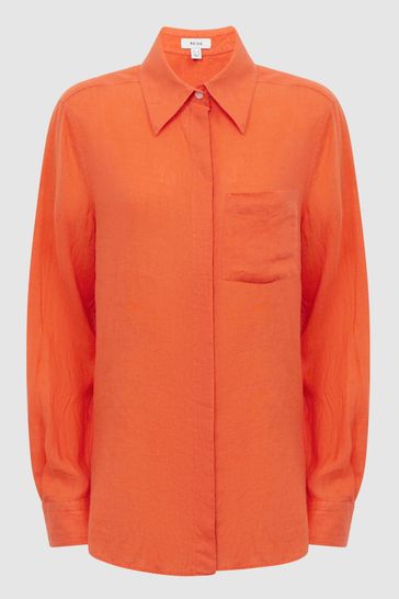 Buy Reiss Campbell Linen Shirt from the Next UK online shop