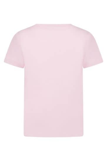 Girls Cotton Logo Print T-Shirt