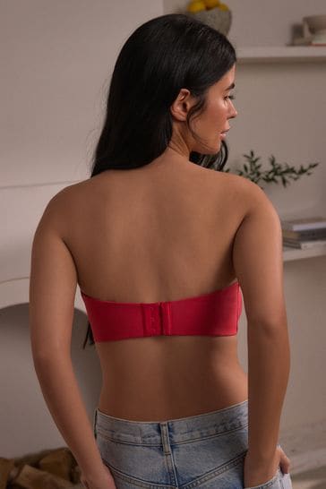 Red DD+ Non Pad Minimise Strapless Bandeau Bra