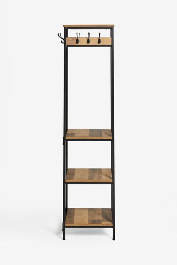 Black Bronx Hallway Storage Coat Stand