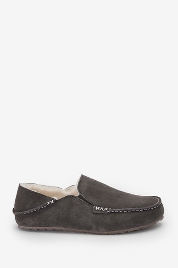 suede moc slippers