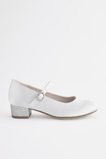 White satin on sale mary jane shoes