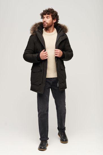 Buy Superdry Black Everest Faux Fur Hooded Parka from Next Hungary