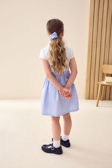 Buy Blue School Gingham Skirt Dress 3 14yrs from Next Luxembourg