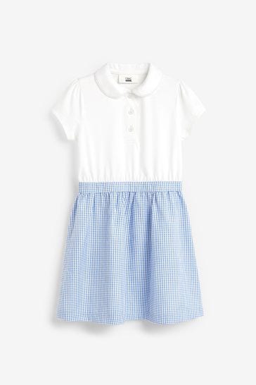 Blue gingham school dress store