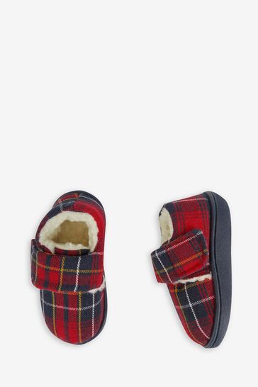Buy JoJo Maman B b Red Girls Tartan Easy On Slippers from Next