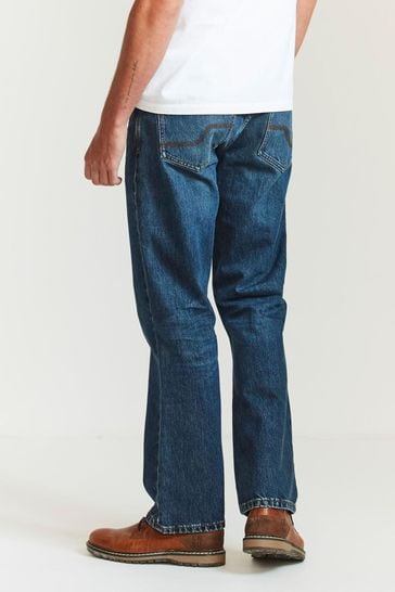 FatFace Blue Boot Cut Mid Wash Jeans