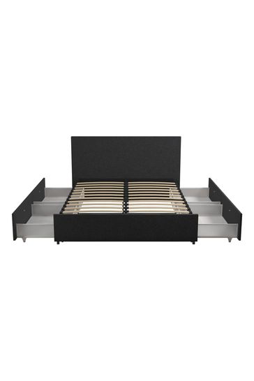Buy Novogratz Grey Kelly Linen 4 Drawer Storage Bed from the Next