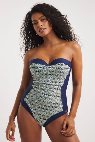 Belted bandeau swimsuit cheap