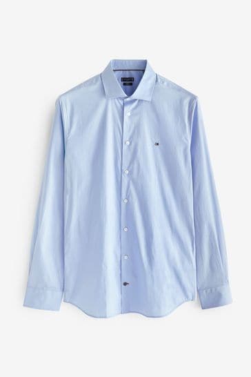 Tommy Hilfiger Slim Fit Blue Core Flex Poplin Shirt