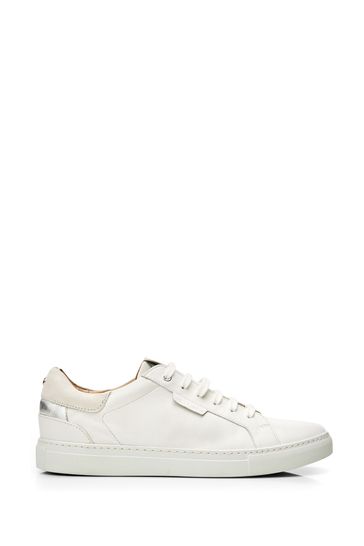 Moda in pelle white trainers shop