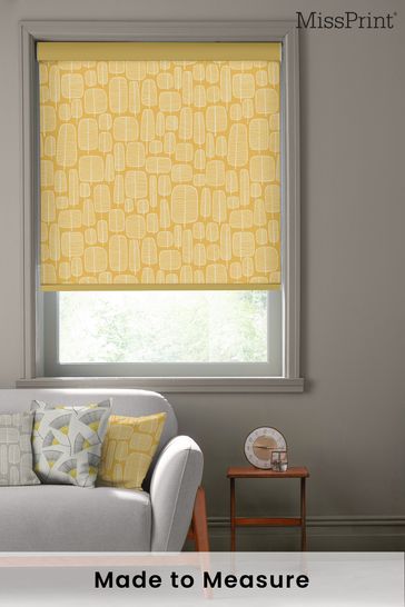 MissPrint Yellow Little Trees Made To Measure Roller Blind