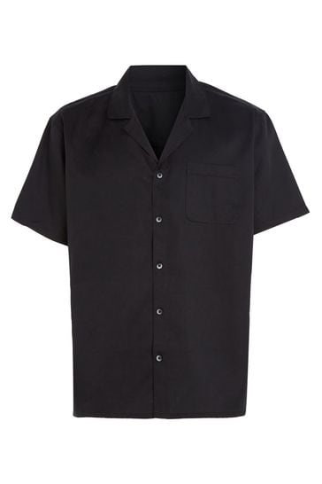 Calvin klein black button down shirt hot sale