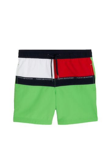 Tommy Hilfiger Medium Green Drawstring Swim Shorts