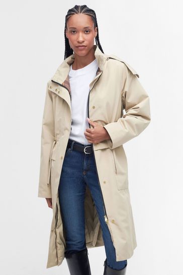 Barbour® Beige Waterproof Lotte Longline Jacket