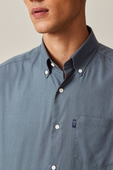 Blue button up cheap shirt